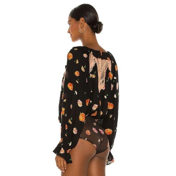 New Free People Poppy Printed Bodysuit Size M - Picture 5 of 10